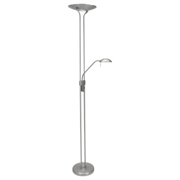 Bodenlampe Biron 7500ST Stahl mit zwei Dimmern 2700 Kelvin