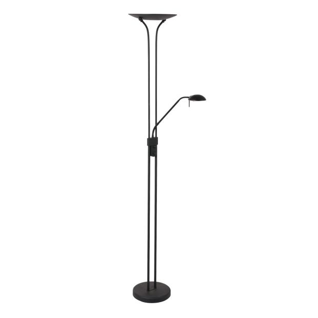 Floor lamp Biron 7500ZW Black with two dimmers 2700 Kelvin
