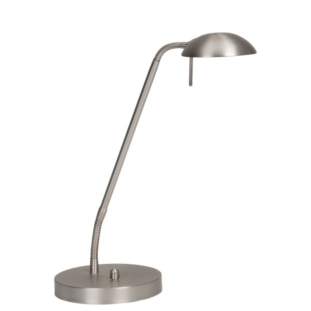 Stahl Tischlampe Biron 1-flammig 7502ST mit Drehdimmer 2700 Kelvin