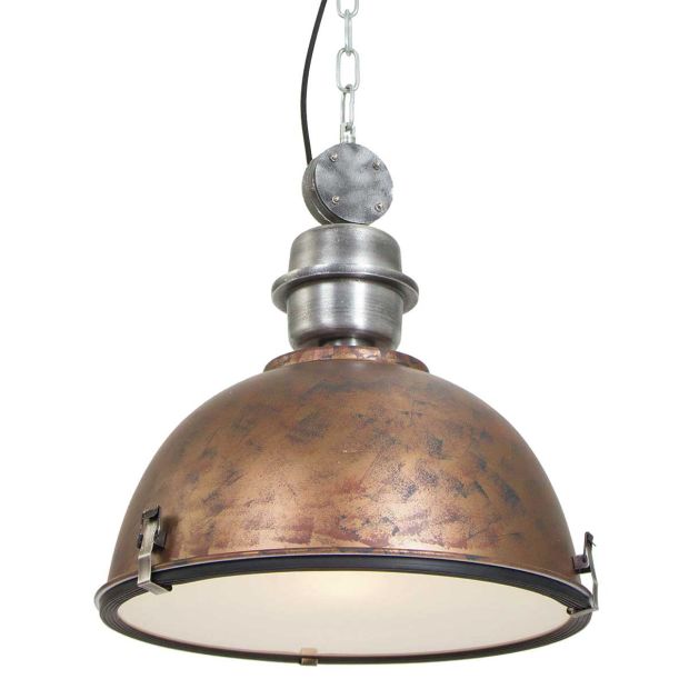 Pendant lamp Bikkel 7586B robust brown lamp with a rugged look