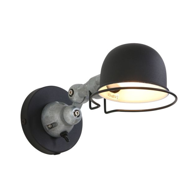 Applique Davin 7657ZW Noir avec petit culot E14