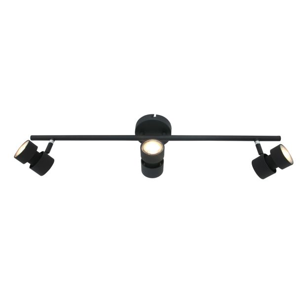 Spot plafonnier 3 lumières Natasja 7903ZW Noir – avec ampoules incluses