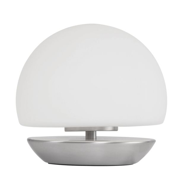 Table lamp Ancilla 7932ST steel with white glass and 3-step dimmable