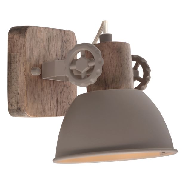 Gearwood 7968TA – Taupe Deckenlampe mit Holzelementen