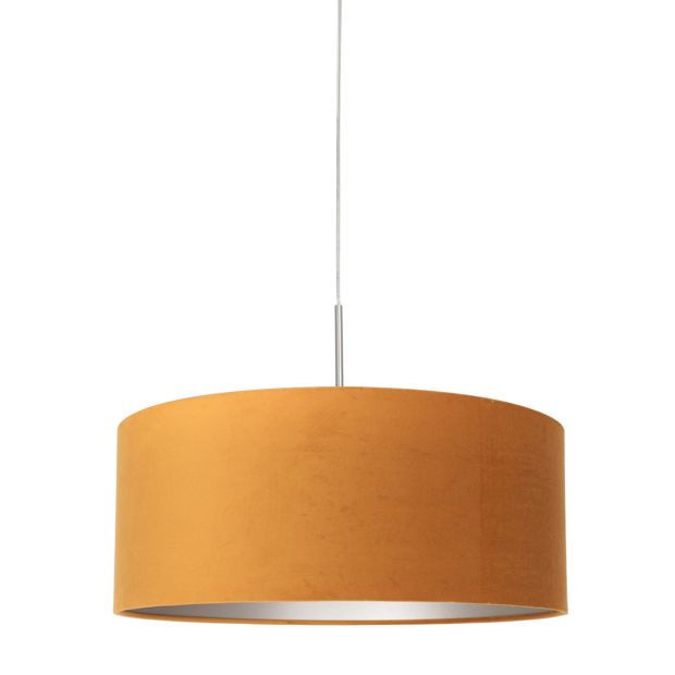 Ceiling lamp Sparkled Light 8150ST steel with charming gold velvet shade