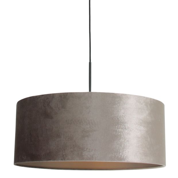Hängelampe Sparkled Light 8157ZW schwarz mit grauem luxuriösem Samtschirm