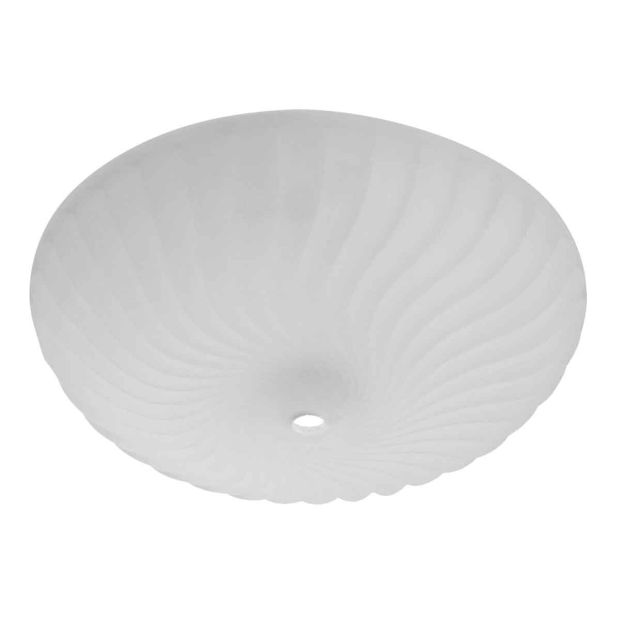 Geripptes Glas I06289S 25cm Mattweiß für 2779BR