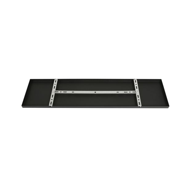 Plaque de plafond rectangulaire Mountline I15296S Noire 100 x 25 x 2,5 cm avec support de suspension