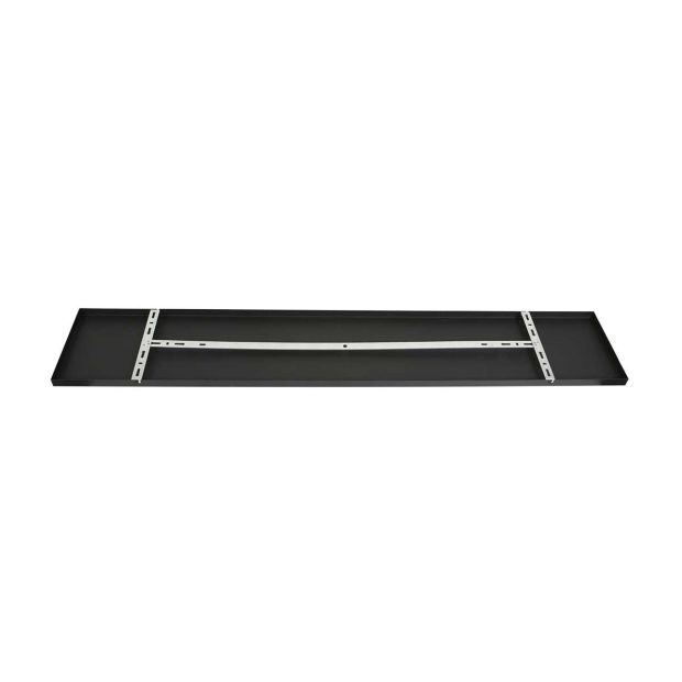 Plaque de plafond rectangulaire Mountline I15297S Noire 140 x 25 x 2,5 cm avec support de suspension