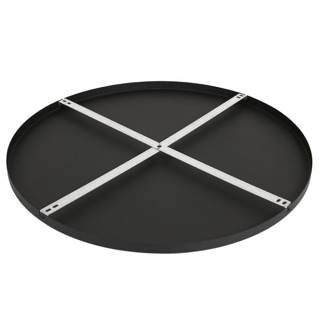Runde Deckenplatte Mountline I15301S Schwarz Ø70 x 2,5 cm mit Aufhängungshaken