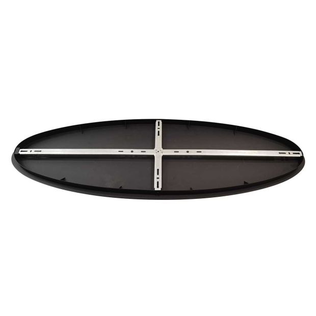 Plaque de plafond ovale Mountline I15428S Noir 120 x 40 x 3 cm avec support de suspension