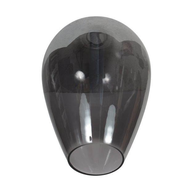 Abat-jour en verre I15465S – Verre fumé fait main en forme de goutte pour douille E27