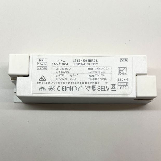 Inbouwdriver I15506S – 50W, 1200mA dimmable