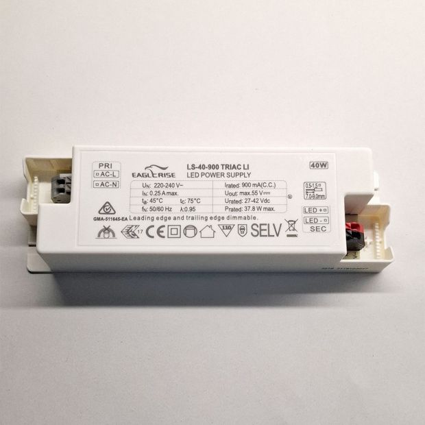 Driver encastré I15512S – 40W, 900mA pour Bollique, Lumex et Golden Veil