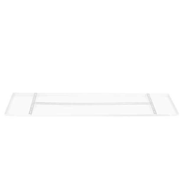 Rectangular ceiling plate Mountline I15530S RAL9003 white 140 x 25 x 2.5 cm with suspension bracket