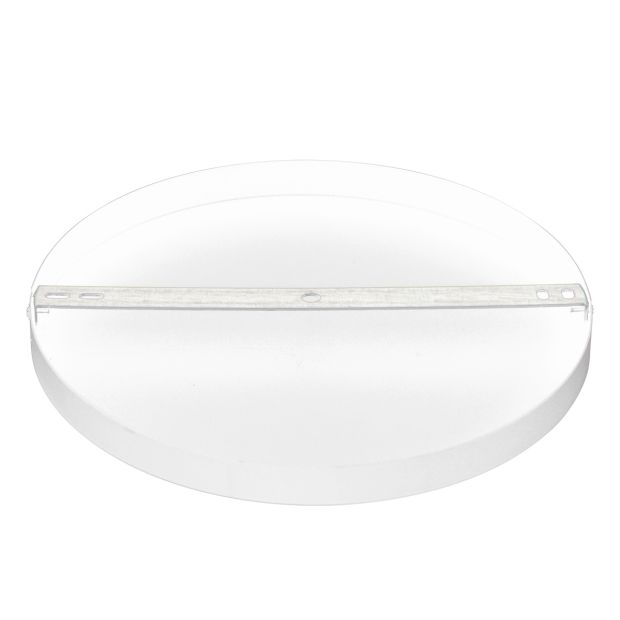 Plaque de plafond ronde Mountline I15332S RAL9003 blanche Ø30 x 2,5 cm avec support de suspension