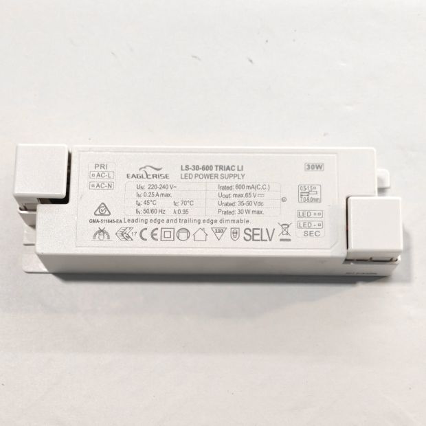 Driver encastré I15543S – 30W, 600mA pour Ringlux 4134GO, 4134ST et 4134ZW