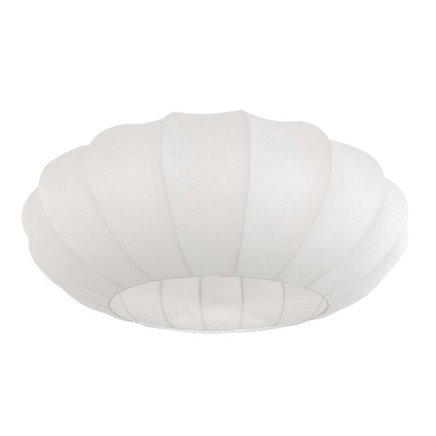 Abat-jour en Soie Blanche K10942S Ø60cm avec Support E27