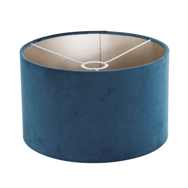 Keramik-Lampenschirm Mit Blauem Rand – Weiß, Höhe 9,5 Cm, Teller 28 Cm, Jugendstil-Design