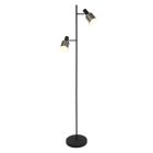 Black with steel floor lamp Fjorgard 1702ZW with E27 fitting