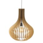 Hanging lamp Smukt 2697BE Clear wood with E27 fitting