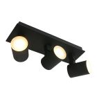 Ceiling spotlight Points Noirs 3061ZW Black 3-light surface-mounted spotlight