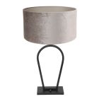 Table Lamp Stang 3505ZW Black + Shade Velours Silver