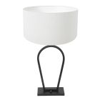 Table lamp Stang 3507ZW Black + Shade White linen