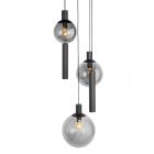 Hanging lamp Bollique 3800ZW Black 3 bulbs 2 tubes