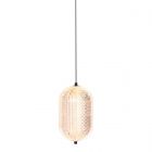 Hanging lamp Geripu 3840ZW Ø15cm ribbed plastic with LED module