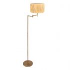 Bronze-colored floor lamp Bella 3870BR with beige yellow grass shade