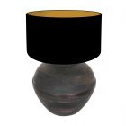 Table lamp Lyons 3971ZW Black with black gold linen shade