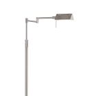 Steel-colored floor lamp Karl 5895ST with dimmer and height-adjustable