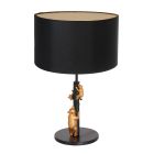 Gold with black table lamp Animaux 7203ZW with black gold linen shade