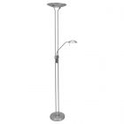Floor lamp Biron 7500ST Steel with two dimmers 2700 Kelvin