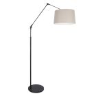 Floor lamp Prestige Chic 7395ZW+K1001RS Black-Grey Linen