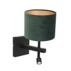 Wall lamp Stang 2995ZW+K3084VS Black-Velvet Green