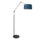 Floor lamp Prestige Chic 7395ZW+K1068ZS Black-Velvet Blue