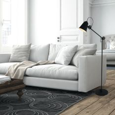 Zwarte staande lamp Dolphin 1325ZW met E27 fitting - Zwart - Elektronica, Kunststof, Metaal - Steinhauer