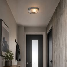 Plafondlamp wandlamp Lisanne 1340G Grijs E27 - Grijs, Transparant - Elektronica, Glas, Metaal - Steinhauer