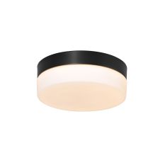 Plafondlamp Ikaro 1362ZW Zwart Ø18cm met 4 standen dimmer - Wit, Zwart - Elektronica, Glas, Metaal - Steinhauer