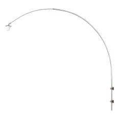 Staalkleurige boog wandlamp Sparkled Light 1481ST zonder kap - Staal - Elektronica, Kunststof, Metaal - Steinhauer