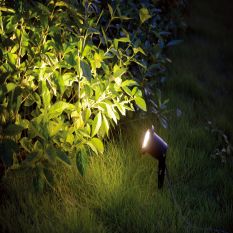 Grondspot Nova 1502ZW - zwarte buitenlamp met stekker en grondpen - Zwart - Elektronica, Kunststof, Metaal - Steinhauer