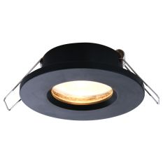 Inbouwspot Pélite Spot 2488ZW zwarte badkamerspot Ø10 cm - Zwart - Elektronica, Kunststof, Metaal - Steinhauer