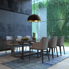 Hanglamp Semicirkel 2555ZW zwarte bol met gouden binnenkant - Goud, Zwart - Elektronica, Kunststof, Metaal - Steinhauer (f...