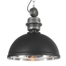 Zwart chromen hanglamp Gaeve 2661ZW Ø50cm E27 fitting - Chroom, Zwart - Elektronica, Kunststof, Metaal - Steinhauer