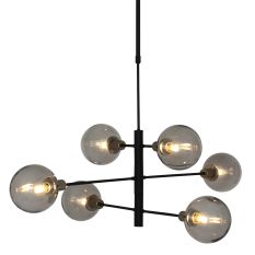 Hanglamp Constellation 2709ZW Zwart draaibaar E14 fitting - Zwart - Elektronica, Glas, Metaal - Steinhauer
