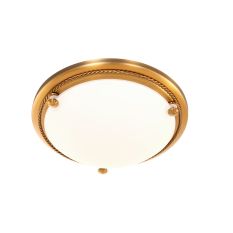 Plafondlamp Belleron 2785BR brons met wit glas Ø29 cm - Brons - Elektronica, Glas, Metaal - Steinhauer