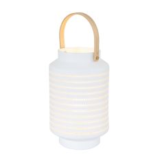 Tafellamp Porcelain 3058W met houten handvat en ontelbaar veel gaatjes - Wit - Porselein - Steinhauer