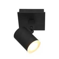 Plafondspot Points Noirs 3059ZW Zwart opbouwspot inclusief lichtbron - Zwart - Elektronica, Kunststof, Metaal - Steinhauer